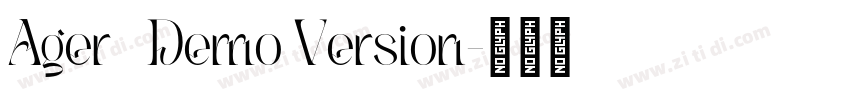 Ager   Demo Version字体转换